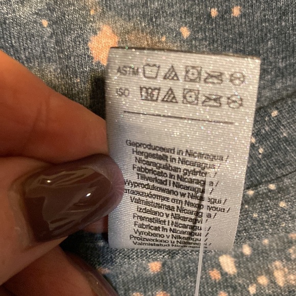 Gildan Pig Tie-dye Gray Pink long sleeve T Shirt HANGING WITH MY PIGGIES NWT! - Picture 8 of 8